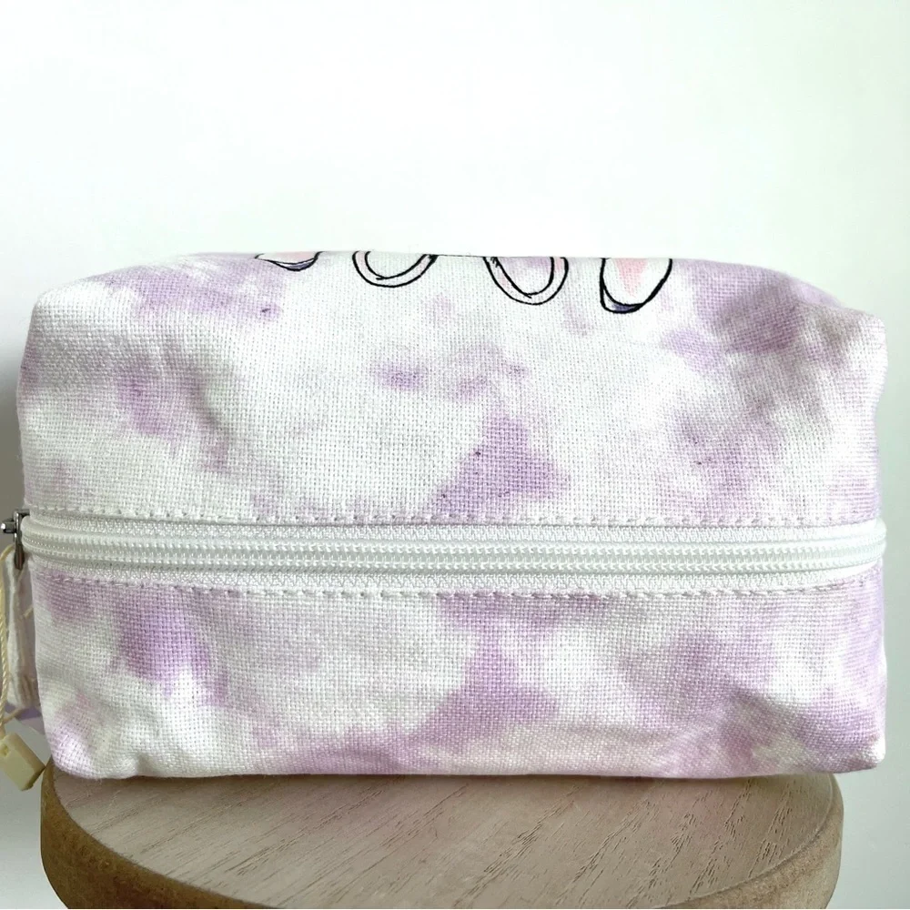 Disney Angel | Pink & White Fabric Makeup Bag | NWT